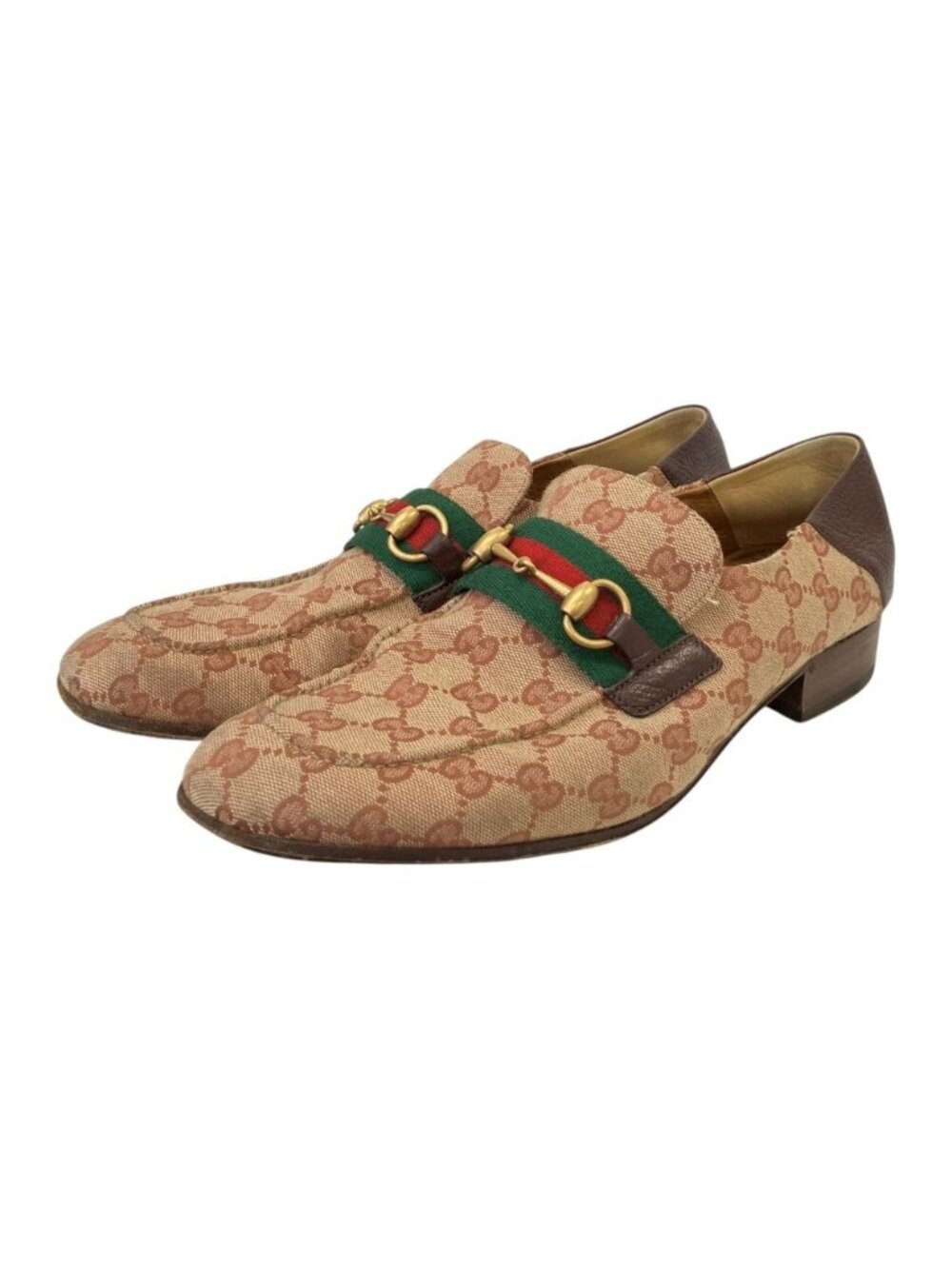 Gucci GG Canvas Sherry Line Horsebit Loafers Beige Brown Spring Summer 11